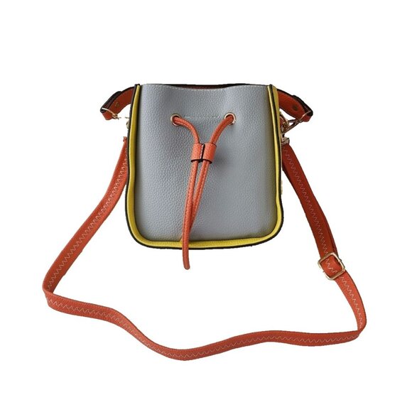 Colorblock Bucket Bag With Adjustable Strap & Drawstring Closure Cross Body - Picture 15 of 16